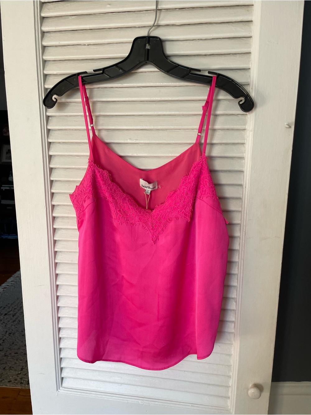 Heartloom Hot Pink Lace-Trim Spaghetti Strap Camisole